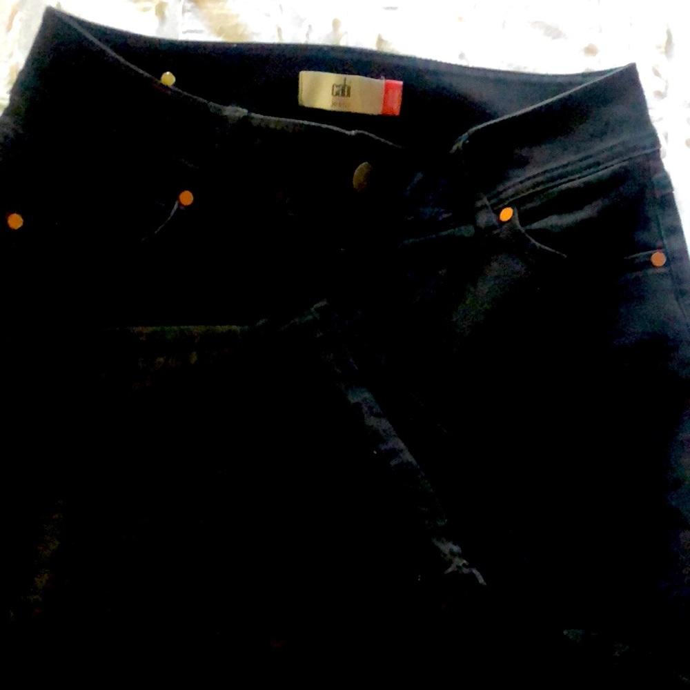 Dark black denim jeans